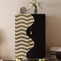 Elegant Modern Cabinet with Density Board and Stainless Steel Accents - Stylish Storage Solution fjd-4742