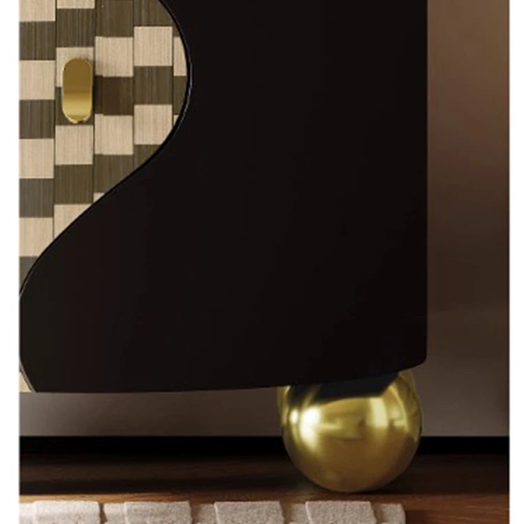 Elegant Modern Cabinet with Density Board and Stainless Steel Accents - Stylish Storage Solution fjd-4742