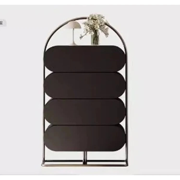 Stylish Density Board Cabinet with Stainless Pine Frame - Modern Storage Solution for Home Décor fjd-4743