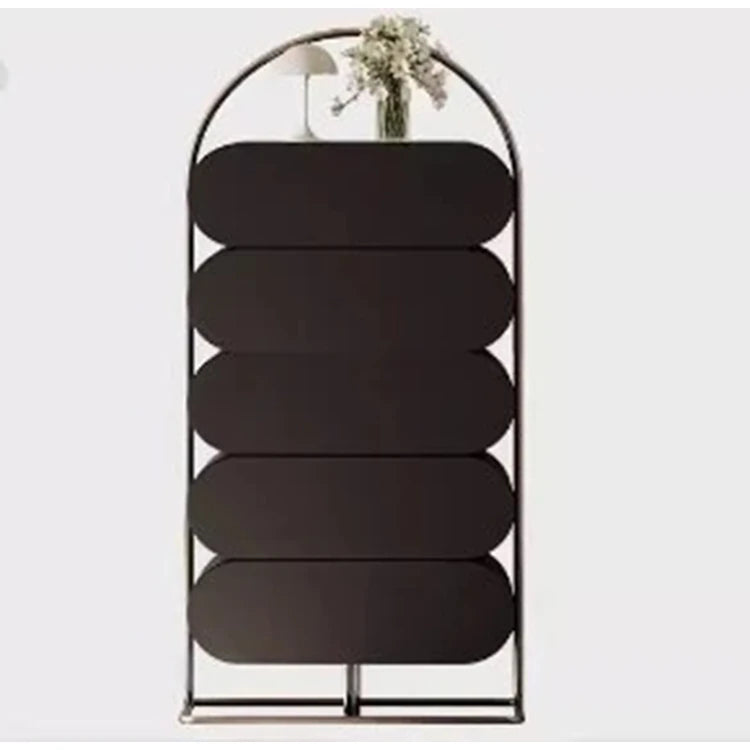 Stylish Density Board Cabinet with Stainless Pine Frame - Modern Storage Solution for Home Décor fjd-4743