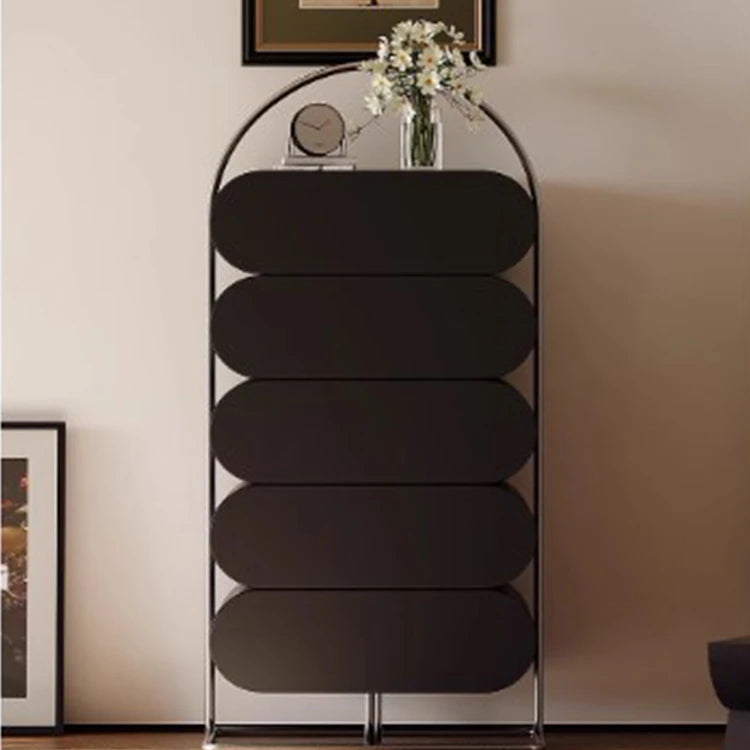 Stylish Density Board Cabinet with Stainless Pine Frame - Modern Storage Solution for Home Décor fjd-4743