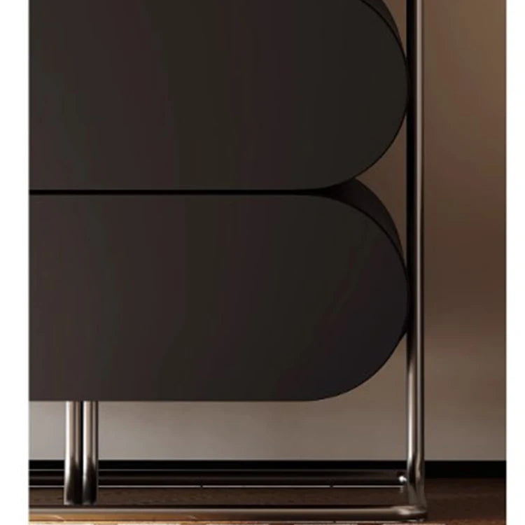 Stylish Density Board Cabinet with Stainless Pine Frame - Modern Storage Solution for Home Décor fjd-4743