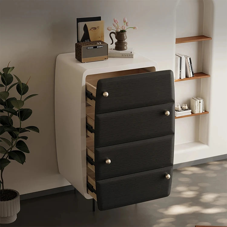 Modern Pine Density Board Cabinet with 4 Drawers - Stylish Storage Solution for Home and Office fjd-4745