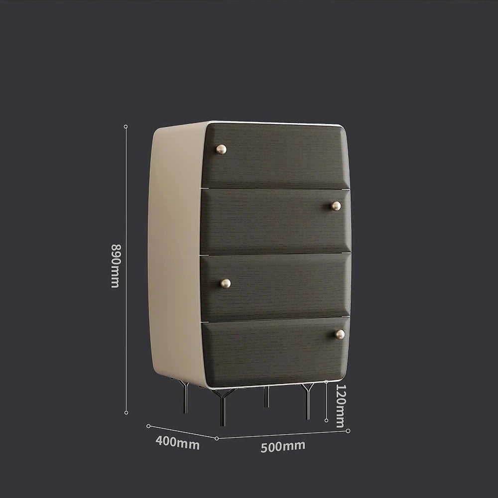 Modern Pine Density Board Cabinet with 4 Drawers - Stylish Storage Solution for Home and Office fjd-4745