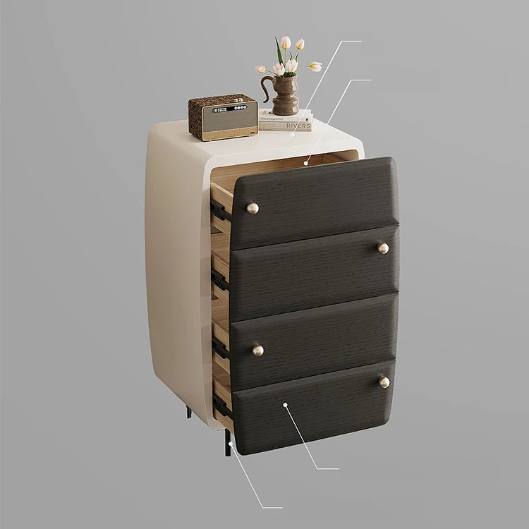 Modern Pine Density Board Cabinet with 4 Drawers - Stylish Storage Solution for Home and Office fjd-4745