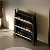 Stylish Ash Wood Density Board Cabinet with Modern Design and Gold Accents - Perfect for Any Room! fjd-4746