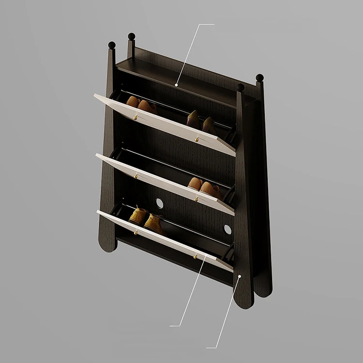 Stylish Ash Wood Density Board Cabinet with Modern Design and Gold Accents - Perfect for Any Room! fjd-4746