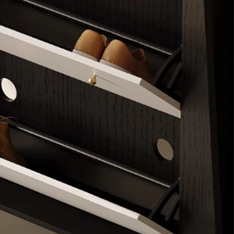 Stylish Ash Wood Density Board Cabinet with Modern Design and Gold Accents - Perfect for Any Room! fjd-4746