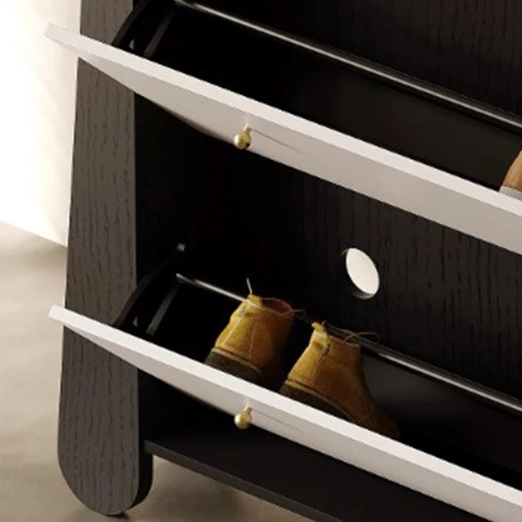 Stylish Ash Wood Density Board Cabinet with Modern Design and Gold Accents - Perfect for Any Room! fjd-4746