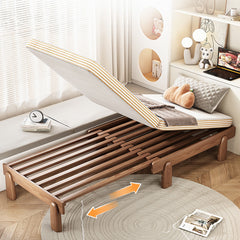 Elegant Bed Frame in Rich Brown Ash Wood - Perfect for Modern Bedrooms fjjj-1653