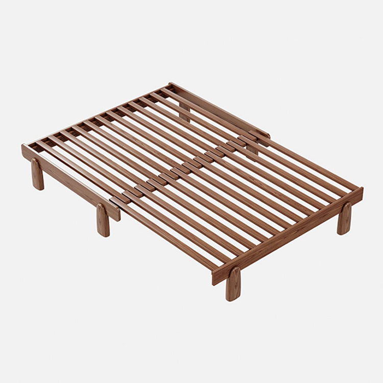 Elegant Bed Frame in Rich Brown Ash Wood - Perfect for Modern Bedrooms fjjj-1653