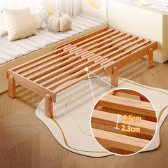 Modern Bed Frame in Natural Ash Wood - Sleek and Durable fjjj-1654