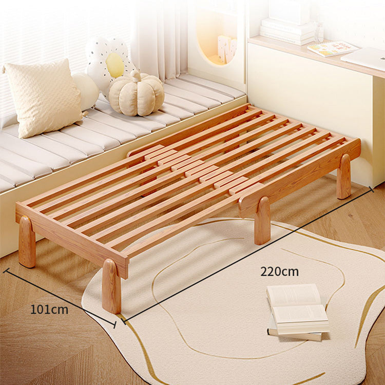 Modern Bed Frame in Natural Ash Wood - Sleek and Durable fjjj-1654