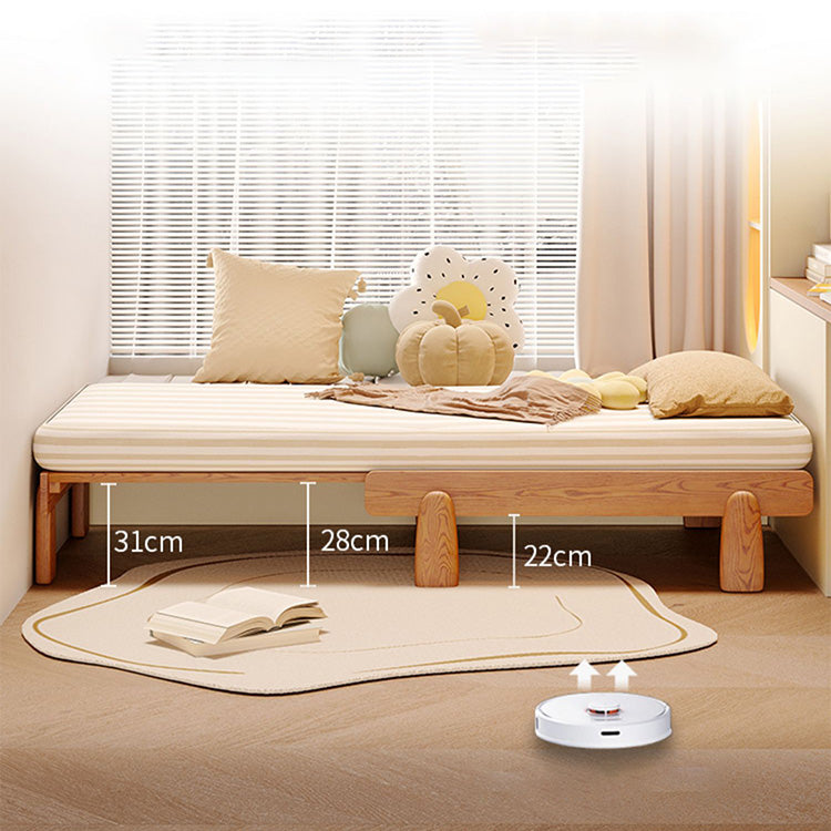 Modern Bed Frame in Natural Ash Wood - Sleek and Durable fjjj-1654