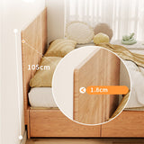 Minimalistic Ash Wood Bed Frame Queen Size Bed with Storage - Functional Design for Bedroom  fjjj-1657