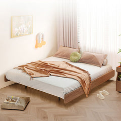 Stylish White and Brown Ash Wood Bed for Modern Bedrooms fjjj-1658