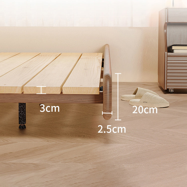 Stylish White and Brown Ash Wood Bed for Modern Bedrooms fjjj-1658