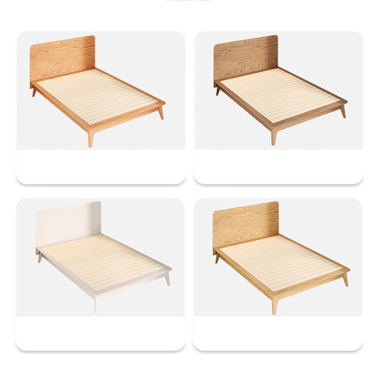 Elegant Light Brown Bed Frame in Natural Ash Wood Finish fjjj-1659