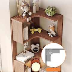 Stylish Brown Natural Ash Wood Storage Rack - Durable & Elegant Organization Solution fjjj-1663