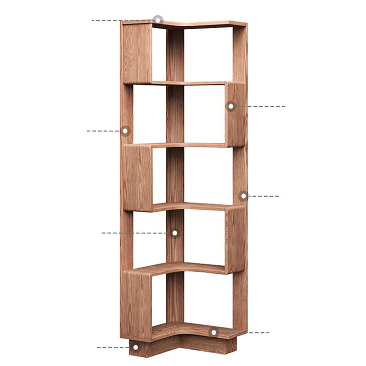 Stylish Brown Natural Ash Wood Storage Rack - Durable & Elegant Organization Solution fjjj-1663