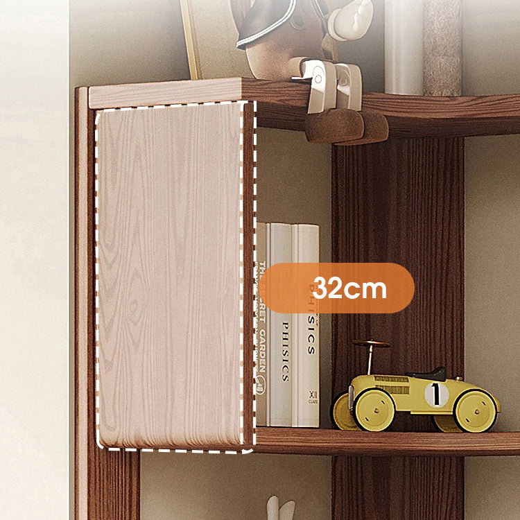 Stylish Brown Natural Ash Wood Storage Rack - Durable & Elegant Organization Solution fjjj-1663