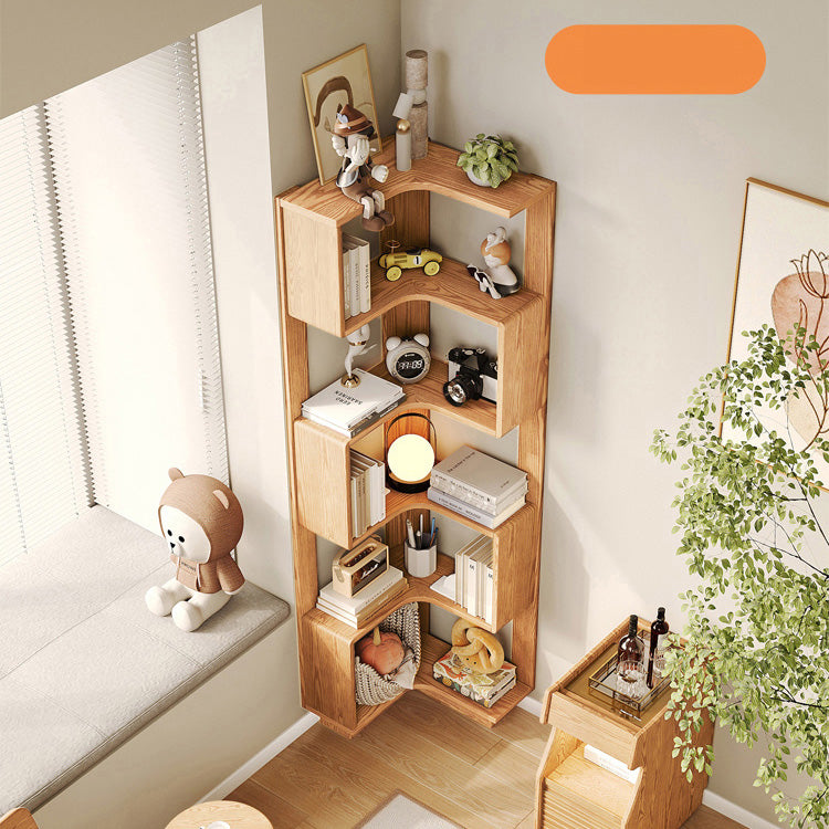 Stylish Brown Natural Ash Wood Storage Rack - Durable & Elegant Organization Solution fjjj-1663