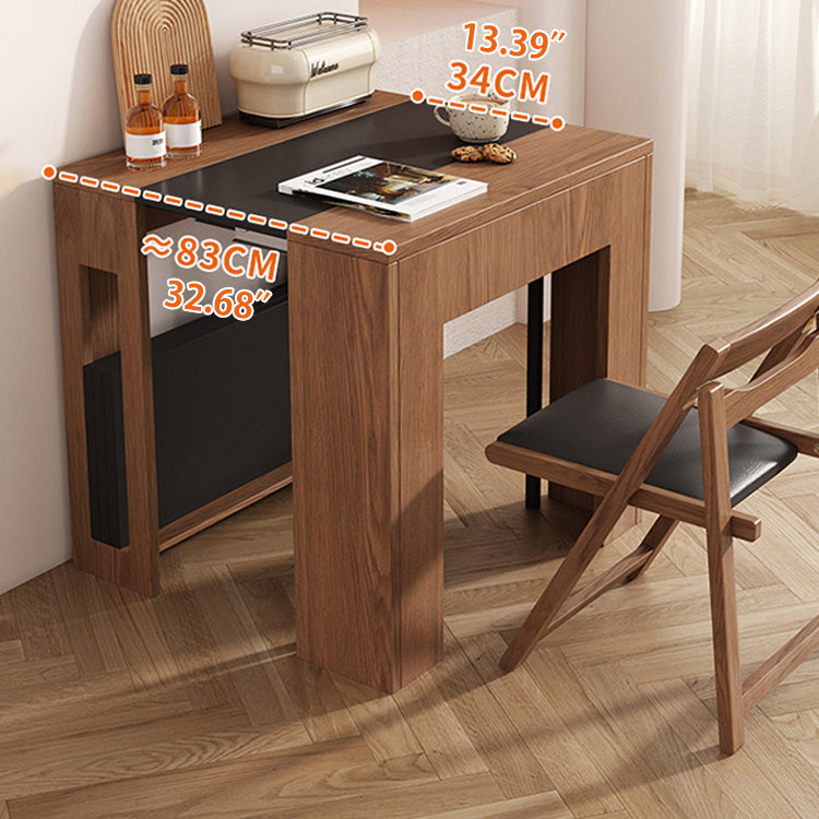 Functional Dining Table Cabinet in Convertible Rectangle with 4 Folding Chairs – Perfect Choice for Small Space fjnl-1583