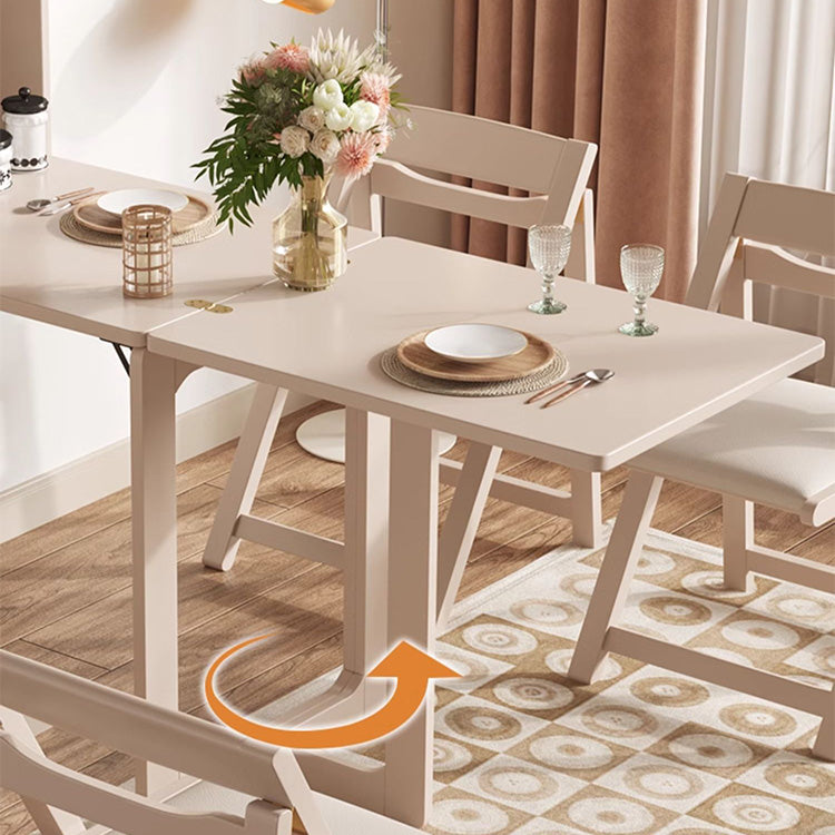 Wall-Mount Foldable Wooden Dining Table Set for 4 – Perfect for Small Space fjnl-1584