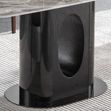 Luxurious Dining Table in Gray & Black Rectangle – Perfect for Diningroom Decor fjnl-1586
