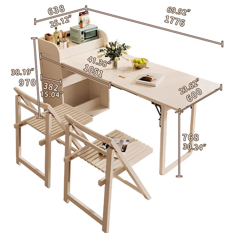 Modern Convertible Dining Table Cabinet for 4 Seaters - Perfect for Small Space fjnl-1589