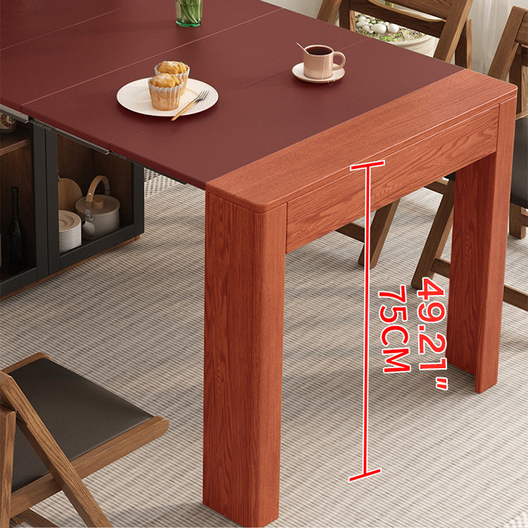 Convertible Rectangular Dining Table Cabinet for 4 – Perfect for Small Space fjnl-1592