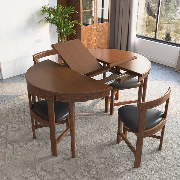 Extendable Round & Oval Oak Wood Dining Table - Perfect Design for 4 fjnl-1597