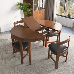 Extendable Round & Oval Oak Wood Dining Table - Perfect Design for 4 fjnl-1597