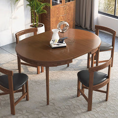 Extendable Round & Oval Oak Wood Dining Table - Perfect Design for 4 fjnl-1597