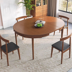 Extendable Round & Oval Oak Wood Dining Table - Perfect Design for 4 fjnl-1597