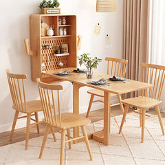 Wall-Mount Foldable Wooden Dining Table Cabinet for 4 – Perfect for Small Space  fjnl-1600