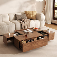 Rectangular Wooden Coffee Table with Functional Storage – Perfect for Your Livingroom Decor fjnl-1607