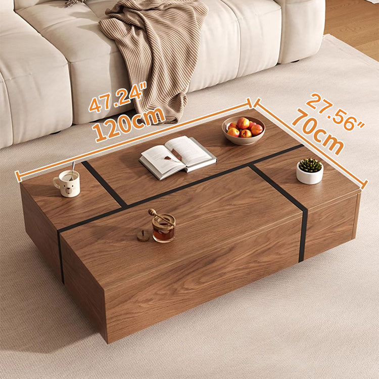 Rectangular Wooden Coffee Table with Functional Storage – Perfect for Your Livingroom Decor fjnl-1607