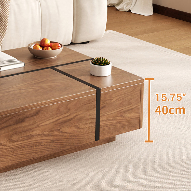 Rectangular Wooden Coffee Table with Functional Storage – Perfect for Your Livingroom Decor fjnl-1607