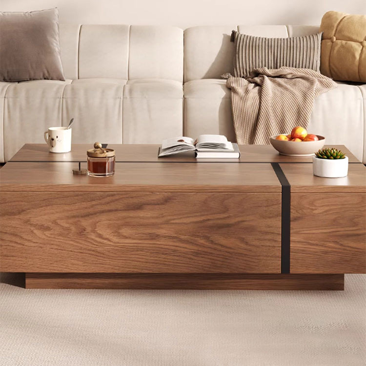 Rectangular Wooden Coffee Table with Functional Storage – Perfect for Your Livingroom Decor fjnl-1607