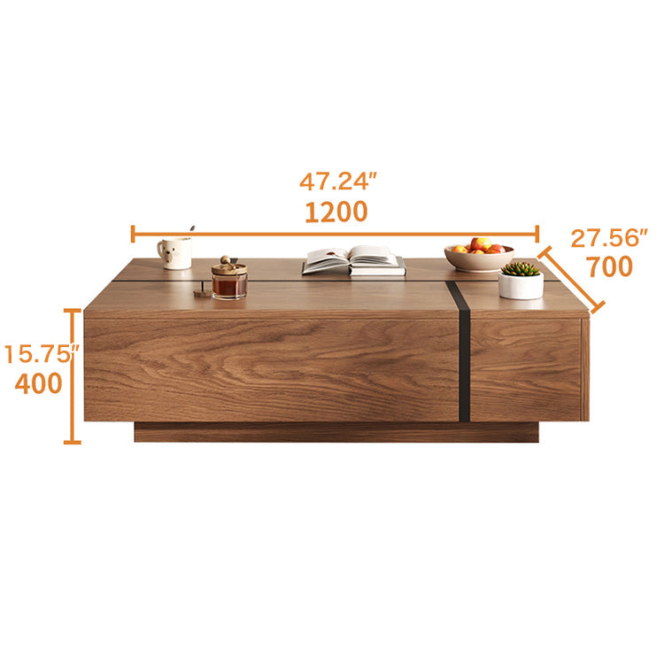 Rectangular Wooden Coffee Table with Functional Storage – Perfect for Your Livingroom Decor fjnl-1607