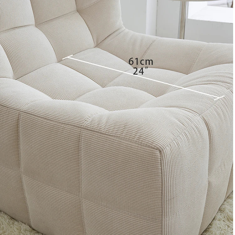 Luxurious Corduroy Beanbag Sofa with Ottoman for Cozy Living Spaces fjnw-4538