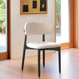 Sleek Ash Wood Dining Chair with Plush Upholstery Set of 2 fjnw-4541