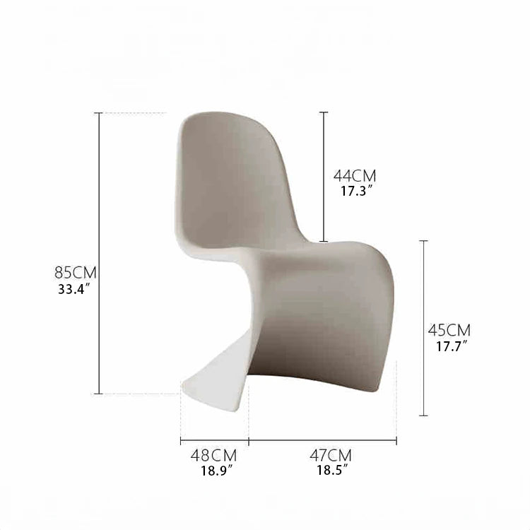 Modern Curved Dining Chairs - Sleek Plastic Abstract Design for Stylish Living Room fjnw-4546