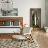 Modern Cotton-Ramie Accent Chair in Ash Wood  - Stylish Comfort for Your Living Space fjnw-4547