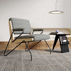 Modern Cotton-Ramie Accent Chair in Ash Wood  - Stylish Comfort for Your Living Space fjnw-4547