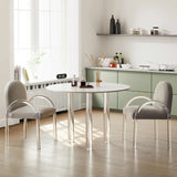 Modern Dining Chair with Transparent Acrylic Legs & Foam Cushion for Living Room fjnw-4552