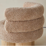Cute Faux Lambswool Accent Chair with Multi-Layer Pine Base - Cozy Comfort Redefined fjnw-4555