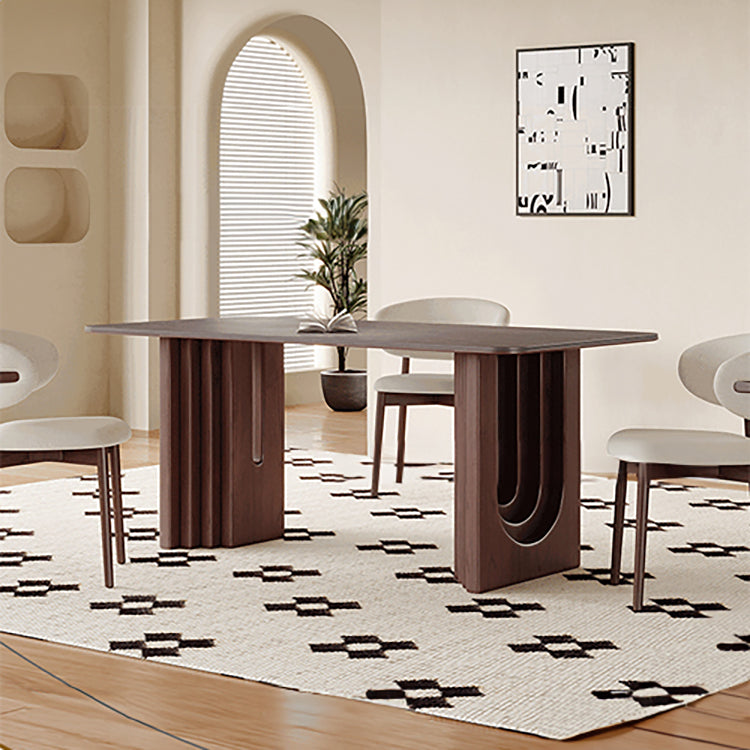 Modern Sintered Stone Ash Wood Table - Stylish & Durable Dining Solution fjx-2631