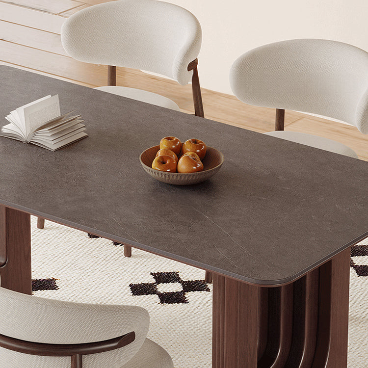 Modern Sintered Stone Ash Wood Table - Stylish & Durable Dining Solution fjx-2631